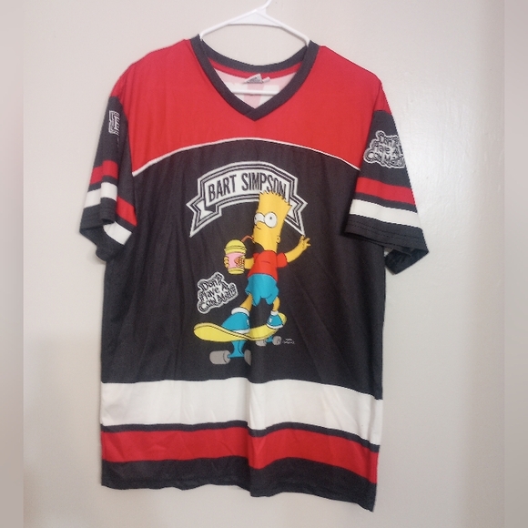 The Simpsons Bart #89 Don't Have A Cow Man Men's Short Sleeve Jersey - Picture 1 of 7